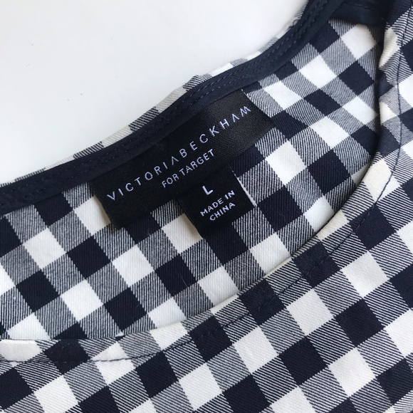 Victoria Beckham by Target Checkered Peplum Blouse - Picture 2 of 2